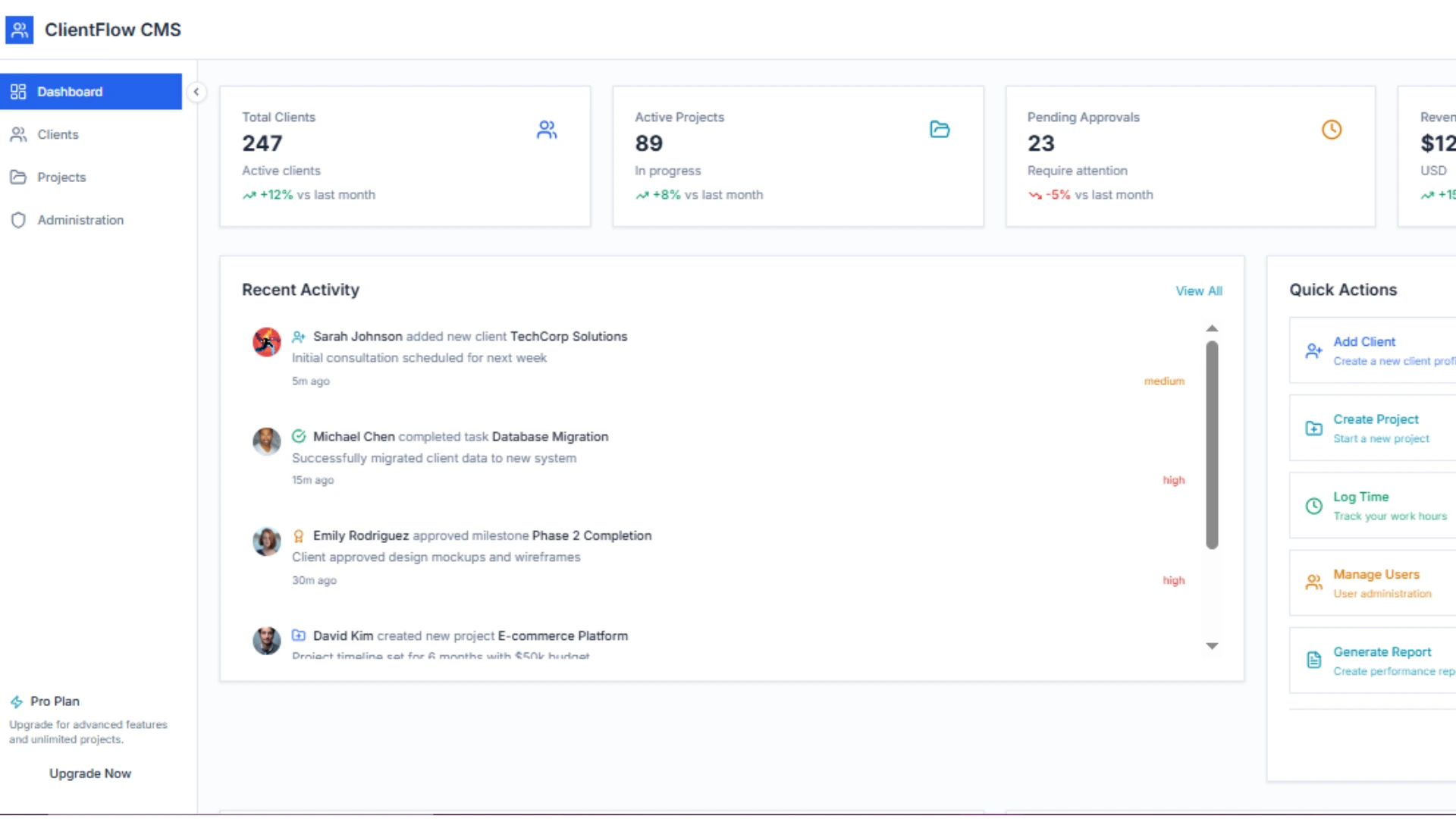 Client Management System