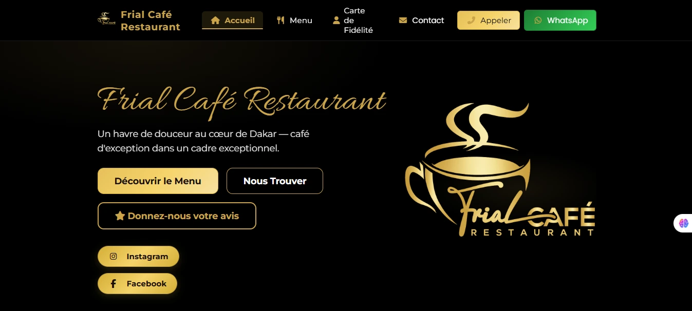 Restaurant & Café Website